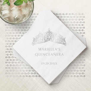Tiara Kroon Elegante Quinceanera Servet