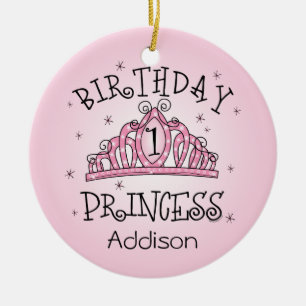 Tiara Princess 1st Birthday Keepslag Ornament