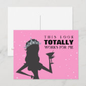 Tiara Princess avec un Cocktail carte postale amus (Devant / Derrière)