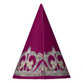 Tiara Print New Year Party Hat Feesthoedjes (Achterkant)