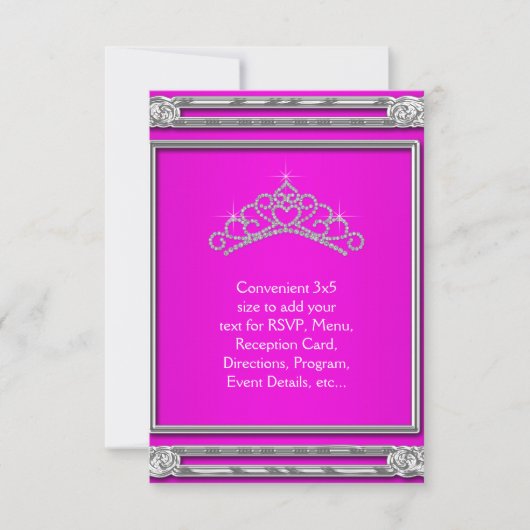 Tiara rose chaud RSVP Tout usage (Devant)