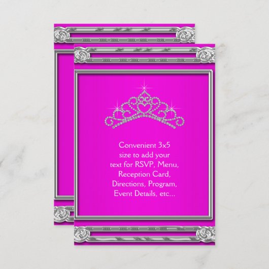 Tiara rose chaud RSVP Tout usage (Devant / Derrière)