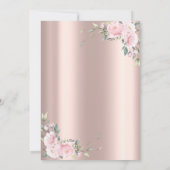 Tiara, String Lights Flowers Rozen Quinceañera Kaart (Achterkant)