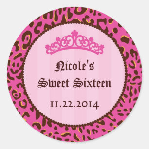 Tiara Sweet sixteen Anniversaire Favoriser Sticker