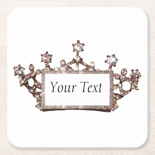 Tiara Vierkante Kartonnen Onderzetter (Voorkant)