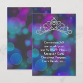 Tiara Violet Rose Turquoise RSVP Tout Usage (Devant / Derrière)