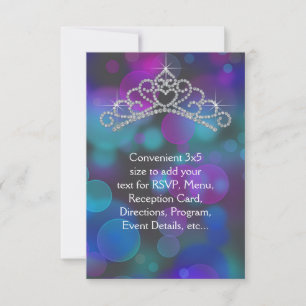 Tiara Violet Rose Turquoise RSVP Tout Usage