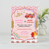 Tiaras et pompiers frères et soeurs invitation ann (Debout devant)