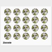 TIARE (OLIVE) STICKER ROND CLASSIQUE (Feuille)