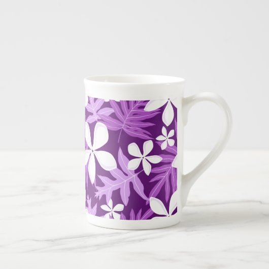 TIARE (PURPLE) BONE CHINA MUG (Droite)