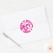 TIARE (ROSE) STICKER ROND CLASSIQUE (Enveloppe)