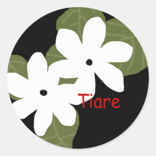 Tiare Tahitian flower stickers