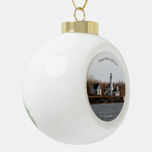 Tibbetts Point Lighthouse Keramische Bal Ornament (Links)