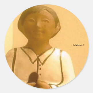 Tibbs Omalay Galaten 6:1 Ronde Sticker