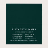 Tiber Blue Green Heart Leaf Visitekaartjes (Binnenkant ongevouwen)