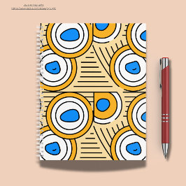 Tibet abstract patroon aardse achtergrond Blauw Notitieboek
