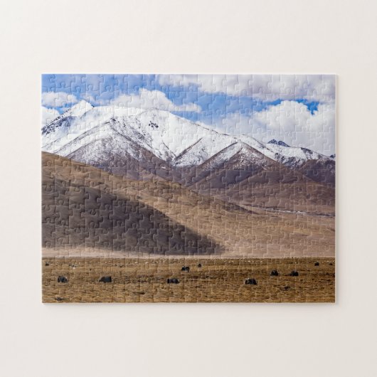 Tibet - Berglandschap met yaks Legpuzzel (Horizontaal)