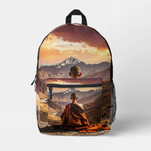 Tibet - Boeddhisme - Meditatie Bedrukte Rugzak