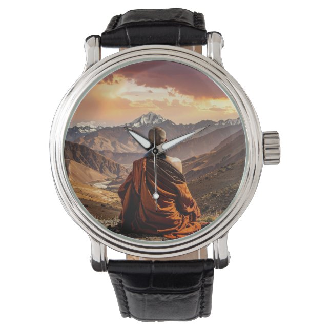 TIbet - Buddhism - Meditation Horloge (Voorkant)