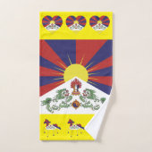 Tibet & Drapeau Tibétain salle de bain mode / Hima (Serviette à main)
