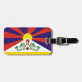 Tibet en sneeuwballingen, vlag - Himalaya Bagagelabel (Voorkant horizontaal)