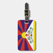 Tibet en sneeuwballingen, vlag - Himalaya Bagagelabel (Voorkant verticaal)