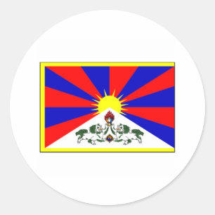 Tibet FLAG International Ronde Sticker