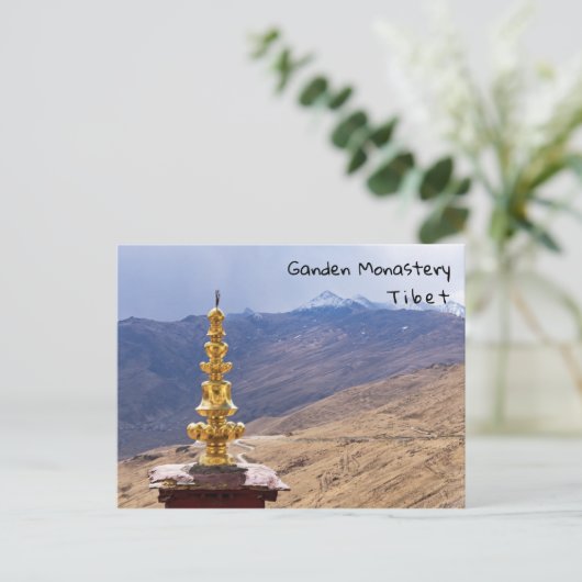 Tibet - Ganden boeddhistisch klooster Briefkaart (Staand voorkant)