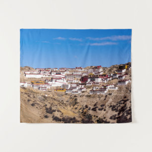 Tibet - het klooster Ganden Buddhist Wandkleed