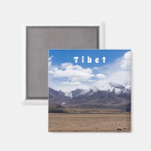 Tibet, Himalaya - Schilderachtig berglandschap Magneet (Voorkant / Achterkant)