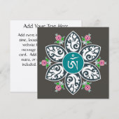 Tibet Om Symbol in Flame Mandala Kaart (Voorkant / Achterkant)