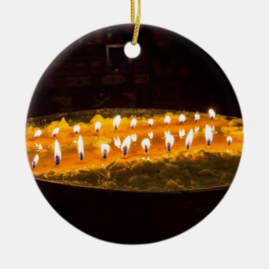 Tibet - Rituele-boterlamp Keramisch Ornament (Voorkant)