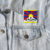 Tibet Vierkante Button 5,1 Cm (In situ)