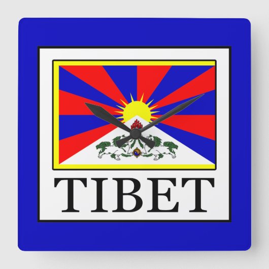 Tibet Vierkante Klok (Voorkant)