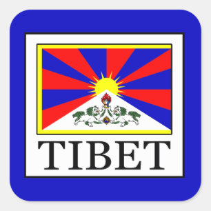 Tibet Vierkante Sticker