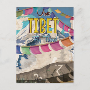 Tibet Vintage Reisposter Briefkaart