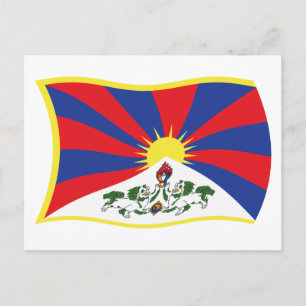Tibet Vlag Ansichtkaart Briefkaart