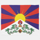 Tibet vlag - Snow Lion Flag Fleece Deken (Voorkant (Horizontaal))