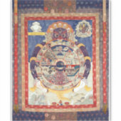 Tibetaans boeddhistisch levenswiel sticker (Voorkant)