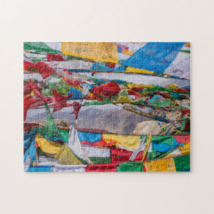 Tibetaans landschap met gebedsvaantjes - Himalaya Legpuzzel