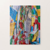 Tibetaans landschap met gebedsvaantjes - Himalaya Legpuzzel (Verticaal)