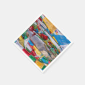 Tibetaans landschap met gebedvlaggen - Himalaya Servet (Hoek)