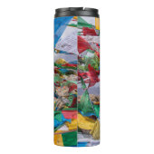 Tibetaans landschap met gebedvlaggen - Himalaya Thermosbeker (Achterkant)