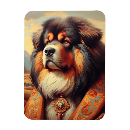 Tibetaans Mastiff Dog Painting Magneet (Verticaal)