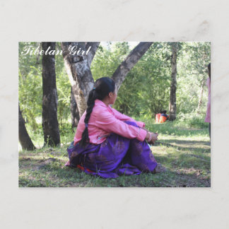Tibetaans meisje briefkaart