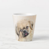 Tibetaans Spaniel Schilderen - Kute Original Dog A Latte Mok (Voorkant)