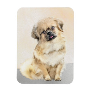 Tibetaans Spaniel Schilderen - Kute Original Dog A Magneet