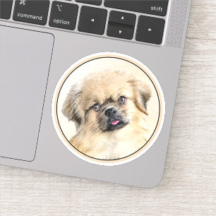 Tibetaans Spaniel Schilderen - Kute Original Dog A Sticker