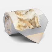 Tibetaans Spaniel Schilderen - Kute Original Dog A Stropdas (Opgerold)