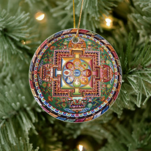 Tibetaans Tantrisch Boeddhisme Mandala Keramisch Ornament